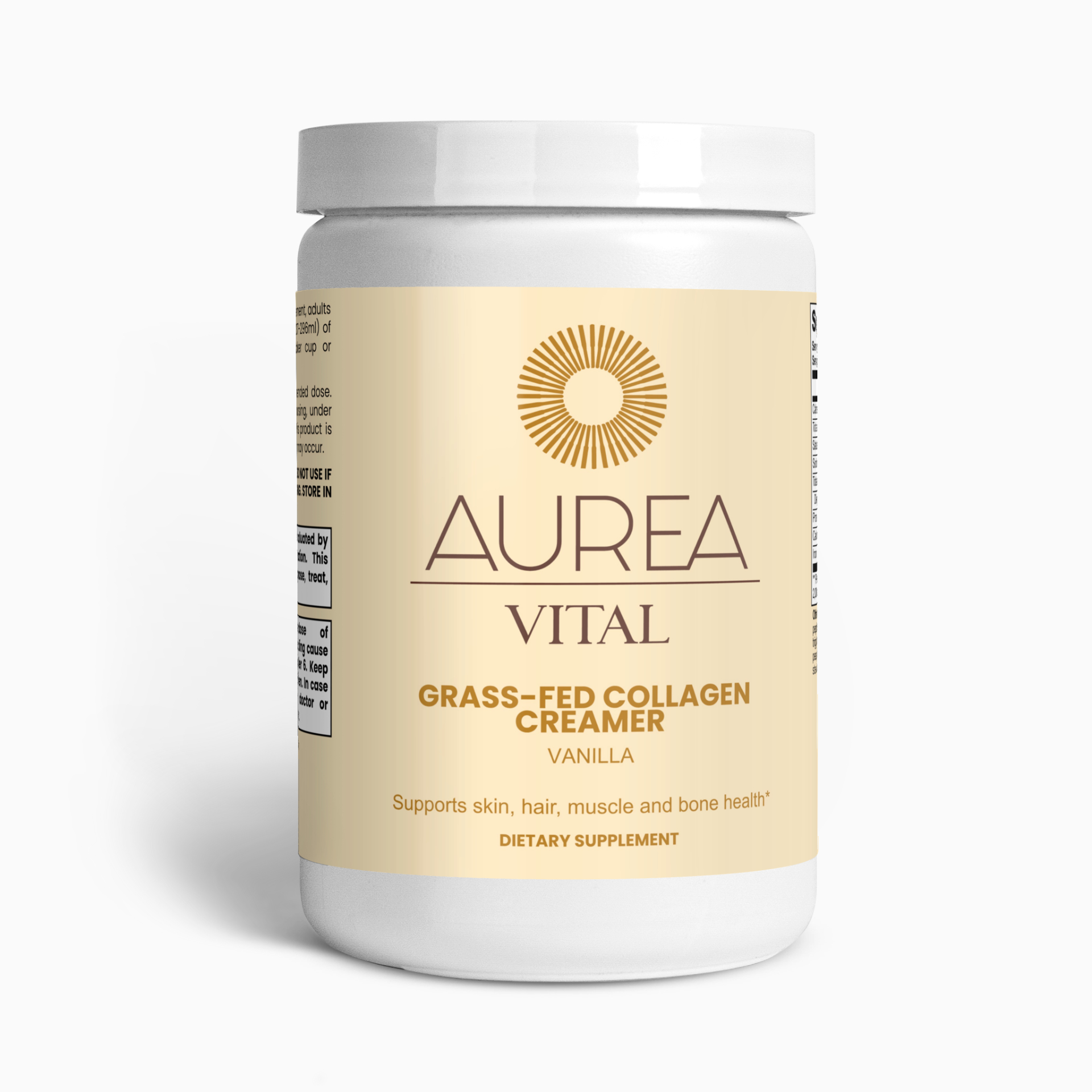 Grass-Fed Collagen Creamer (Vanilla) jar — Aurea Vital